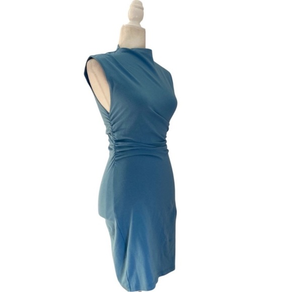 Reformation Alden Stretch Knit Mini Dress Sleeveless Dusk Blue Small - Picture 7 of 15